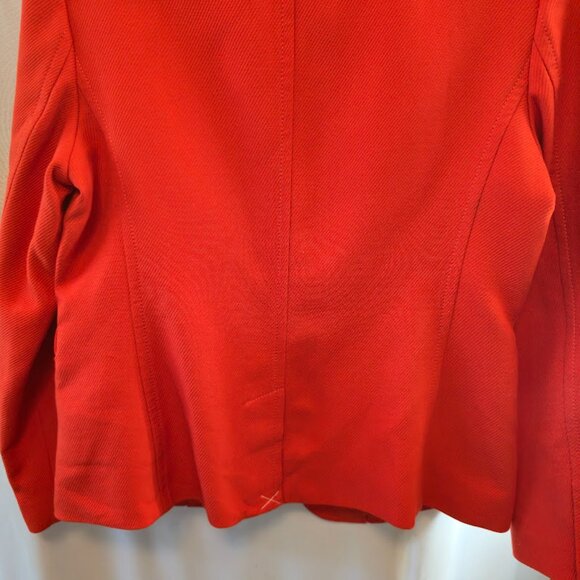 TALBOTS BLAZER JACKET WOMENS SIZE 12 RED ORANGE 100% COTTON NWOT SINGLE BREAST - Picture 8 of 11